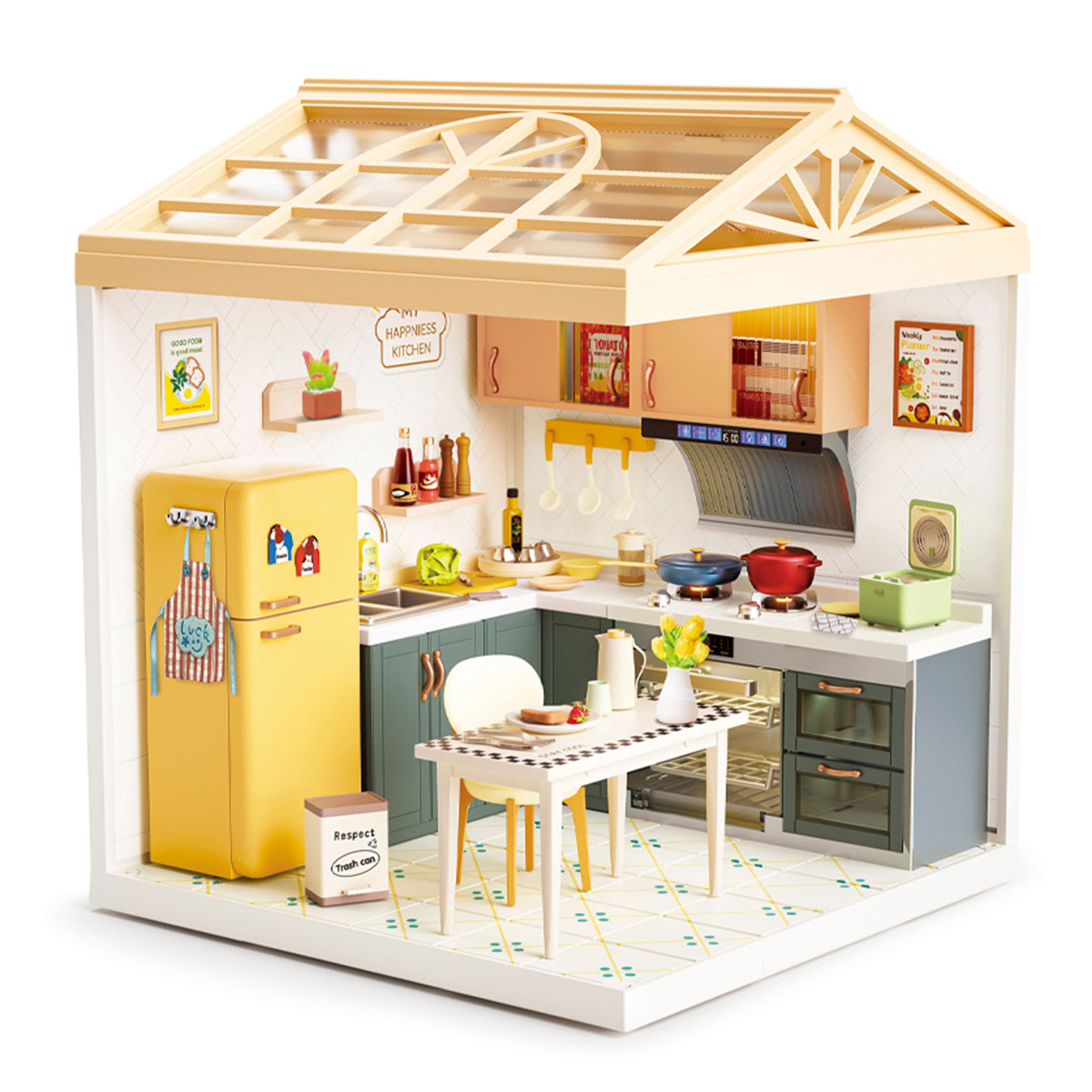 Конструктор-румбокс Mini House Кухня з підсвіткою 16.5x16.5x19.5 см — превʼю 3