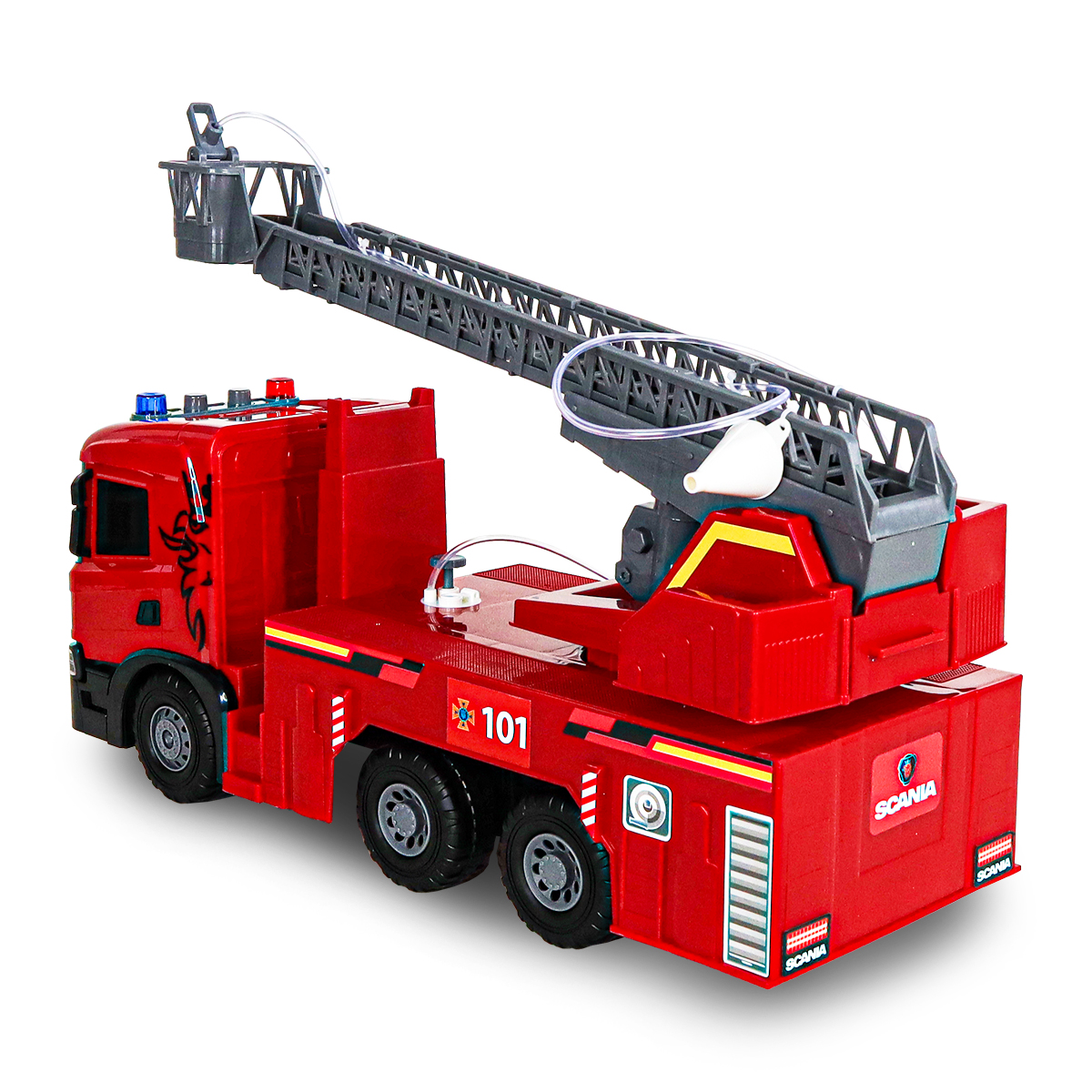 Пожежна машина Techno Drive Super Big Truck Scania 51,5 см зі світлом та звуком — превʼю 22