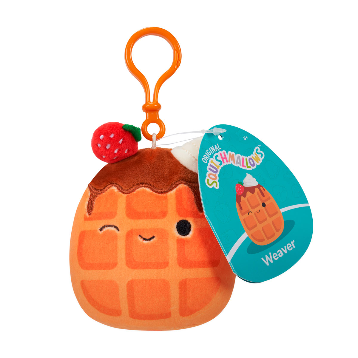 М'яка іграшка на кліпсі Squishmallows – Вафелька Вівер (Waverly) – 9 cm — превʼю 14