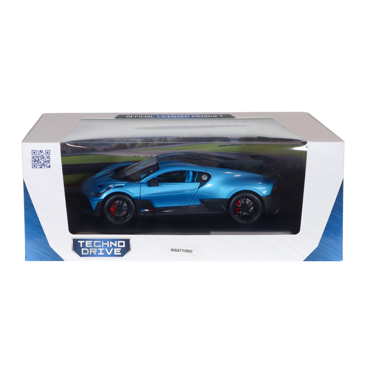 Автомодель Bugatti Divo Techno Drive 1:18 металева з відкривними деталями Синя — превʼю 22