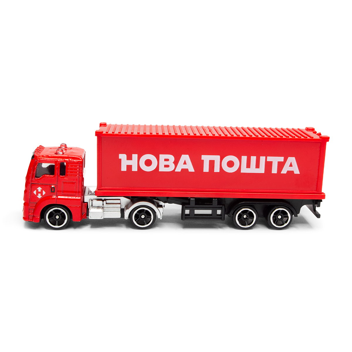 Фура Нова Пошта іграшкова Techno Drive 1:64 металева з дверима — превʼю 20