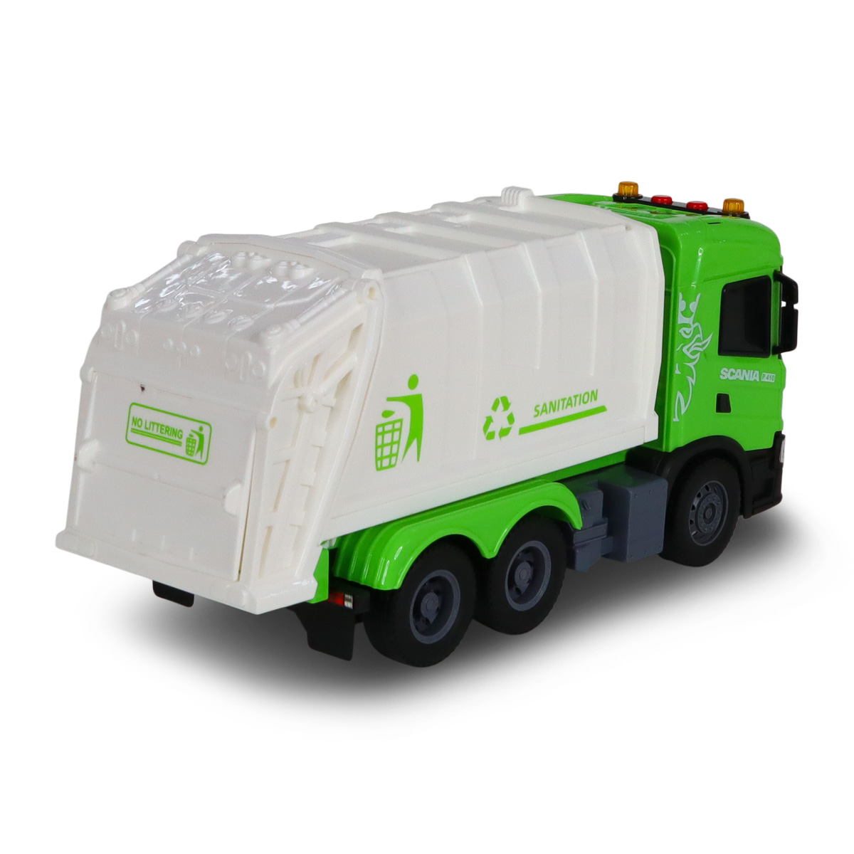 Автомодель TechnoDrive Big Truck Сміттєвоз Scania 28 см зі світлом та звуком — превʼю 9