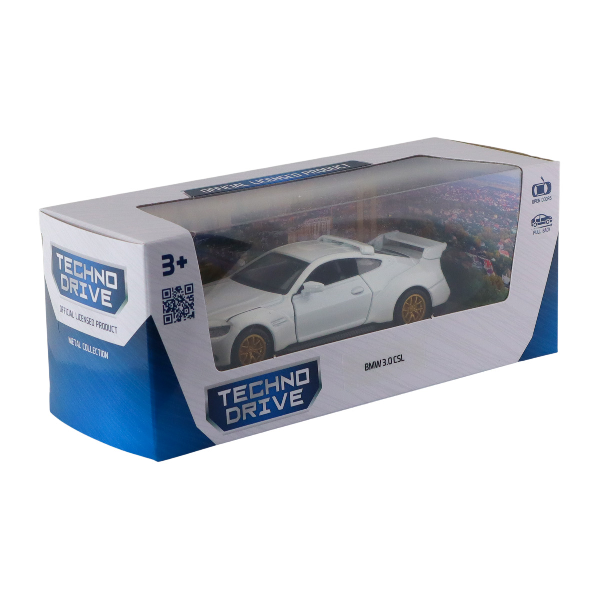 Автомодель Techno Drive BMW 3.0 CSL металева 1:42 Біла — превʼю 21