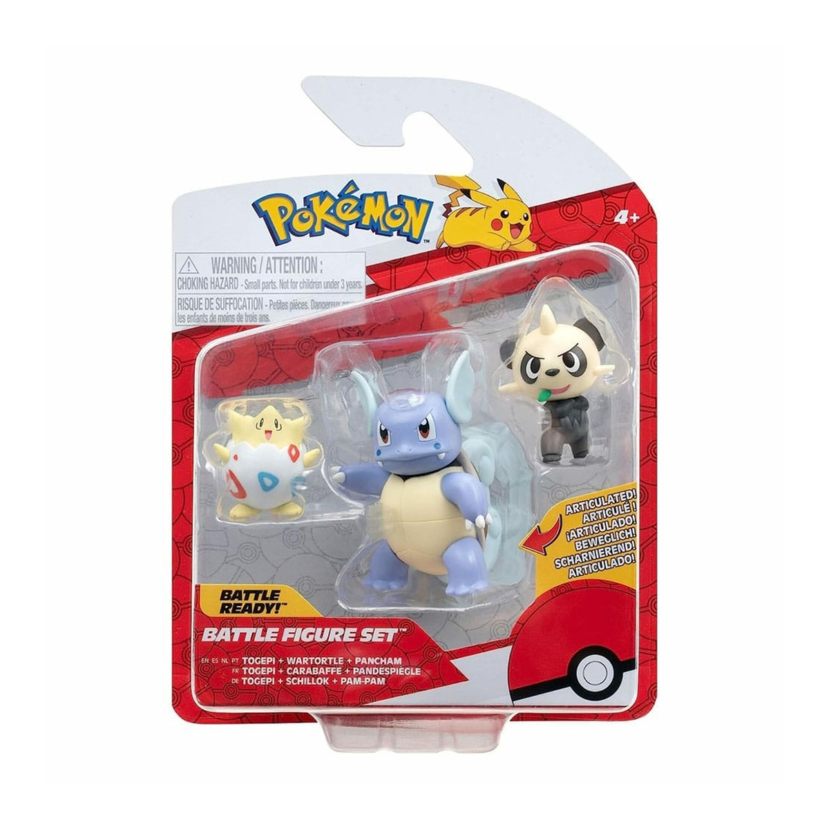 Набір ігрових фігурок Pokemon W17 Тогепі Панчам Вартортл 3 шт — превʼю 3