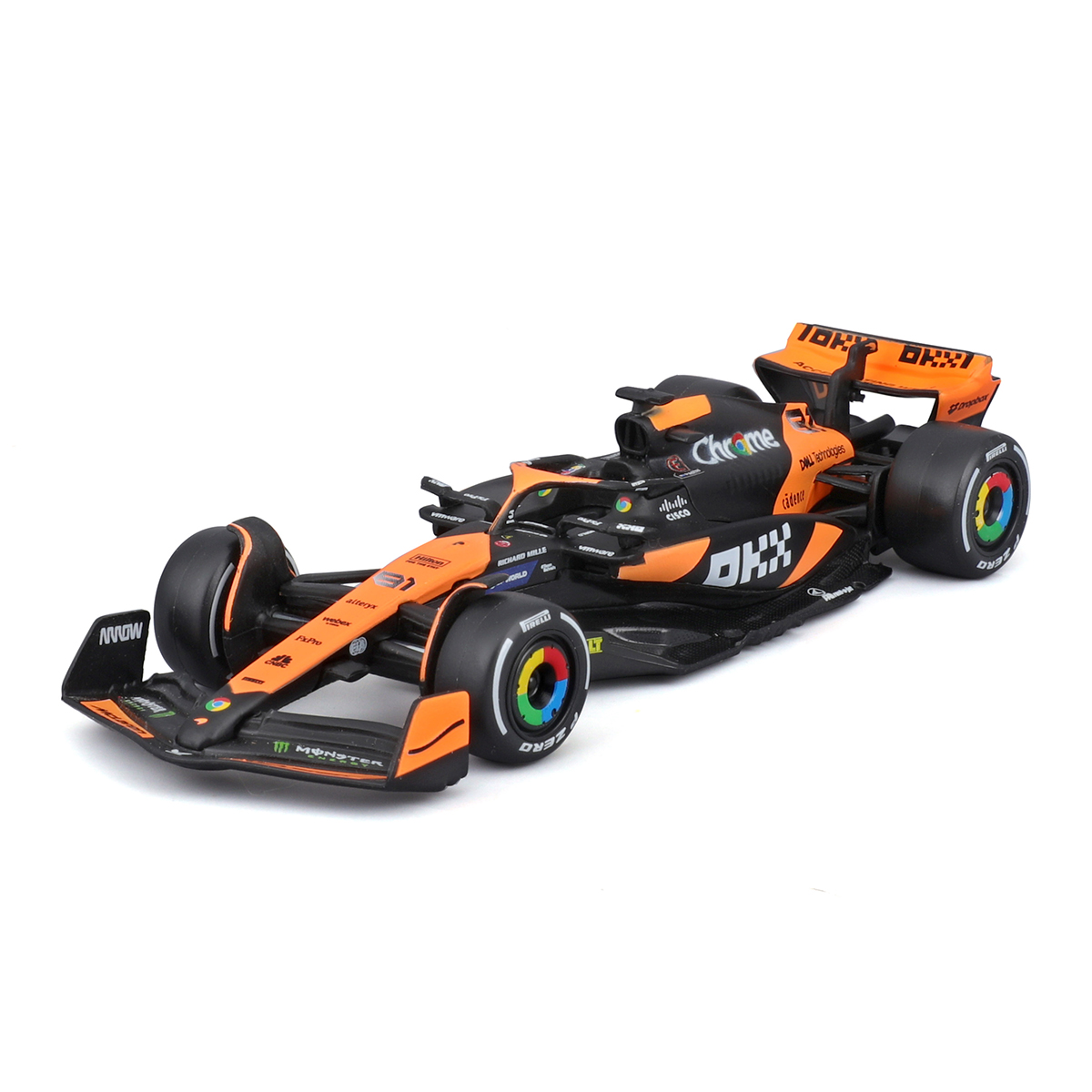 Автомодель Bburago McLaren F1 MCL38 2024 Чорно-помаранчева 1:43 — превʼю 12