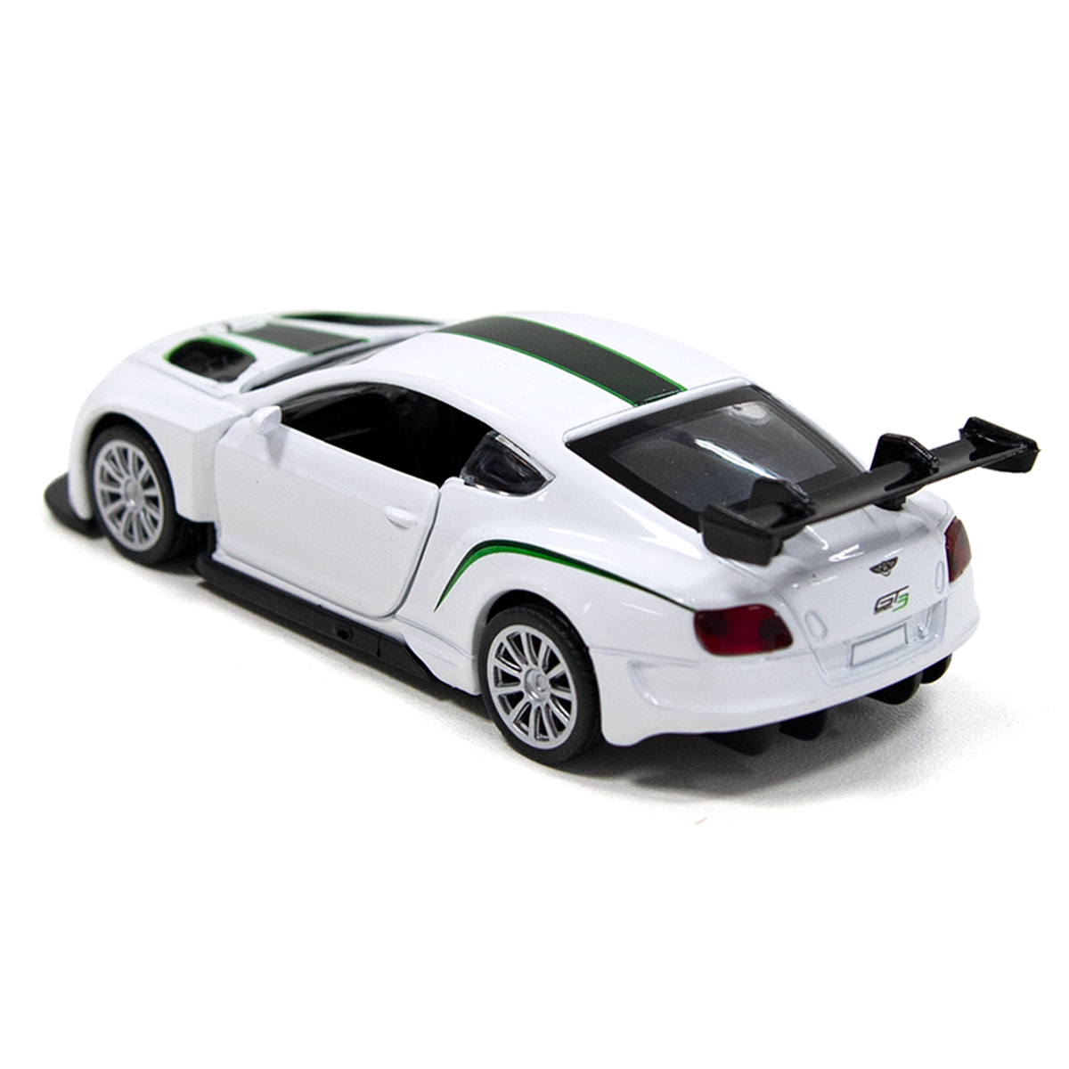 Автомодель Bentley Continental GT3 TechnoDrive металева з функцією pull-back Біла — превʼю 6