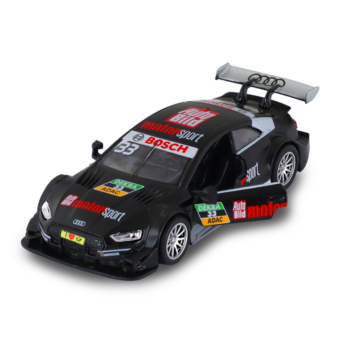 Автомодель TechnoDrive Audi RS 5 DTM 1:43 металева Чорна — превʼю 28