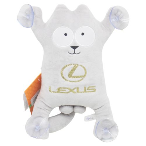 М'яка іграшка Кіт Саймон Lexus з присосками Копиця 28х15х6 см Сіра