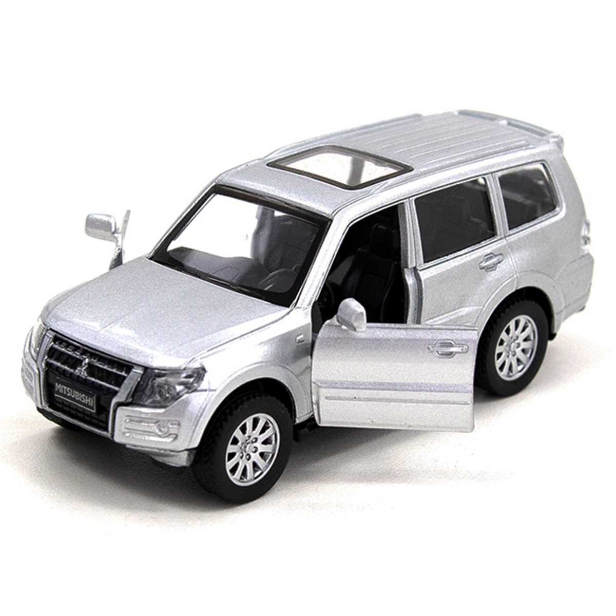 Автомодель TechnoDrive Mitsubishi Pajero 4WD Turbo срібляста металева — превʼю 11