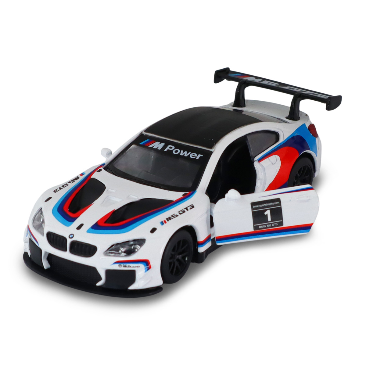 Автомодель BMW M6 GT3 Techno Drive металева 1:44 Біла — превʼю 30