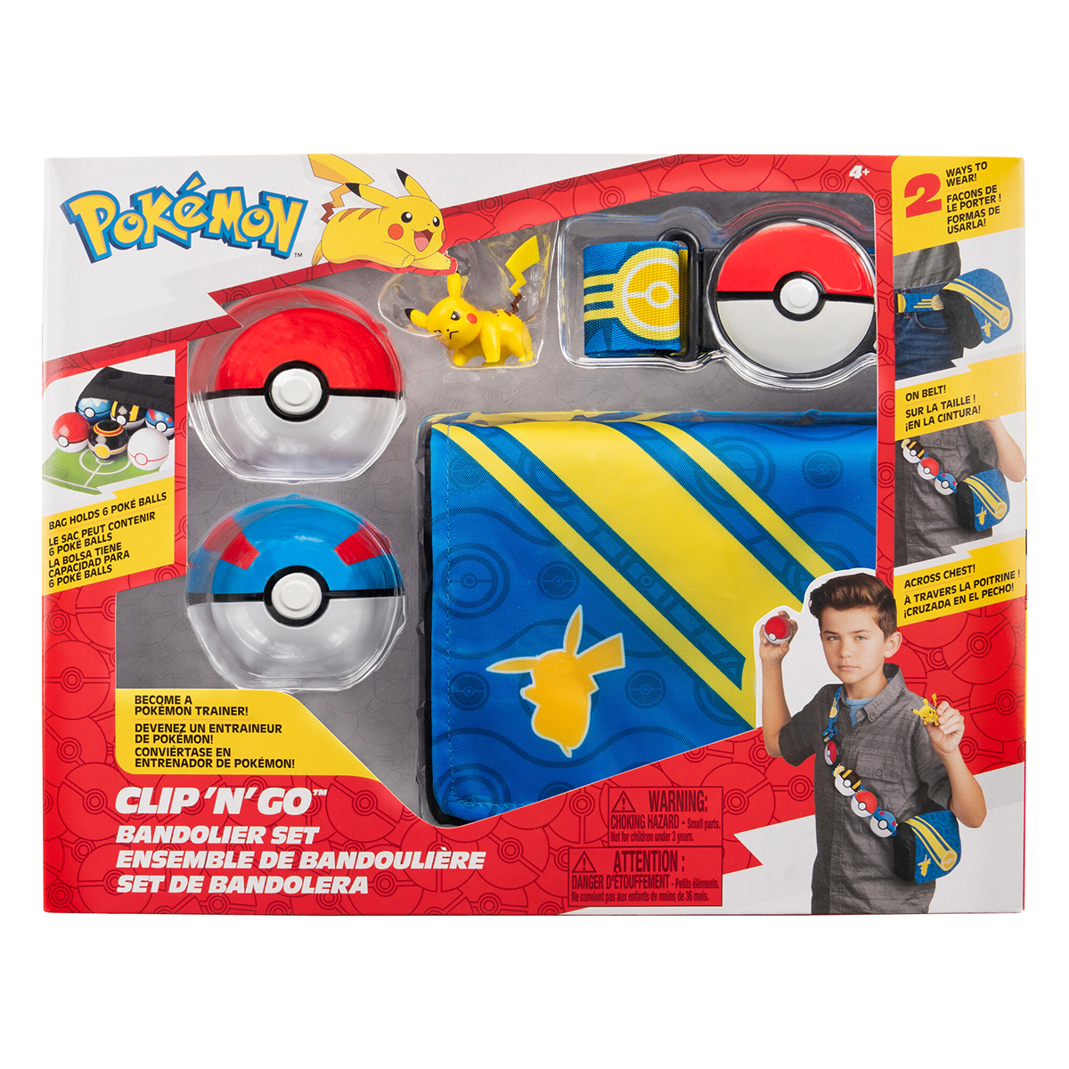Ігровий набір Pokemon W5 спорядження тренера з фігуркою Пікачу 5 см Жовтий — превʼю 6