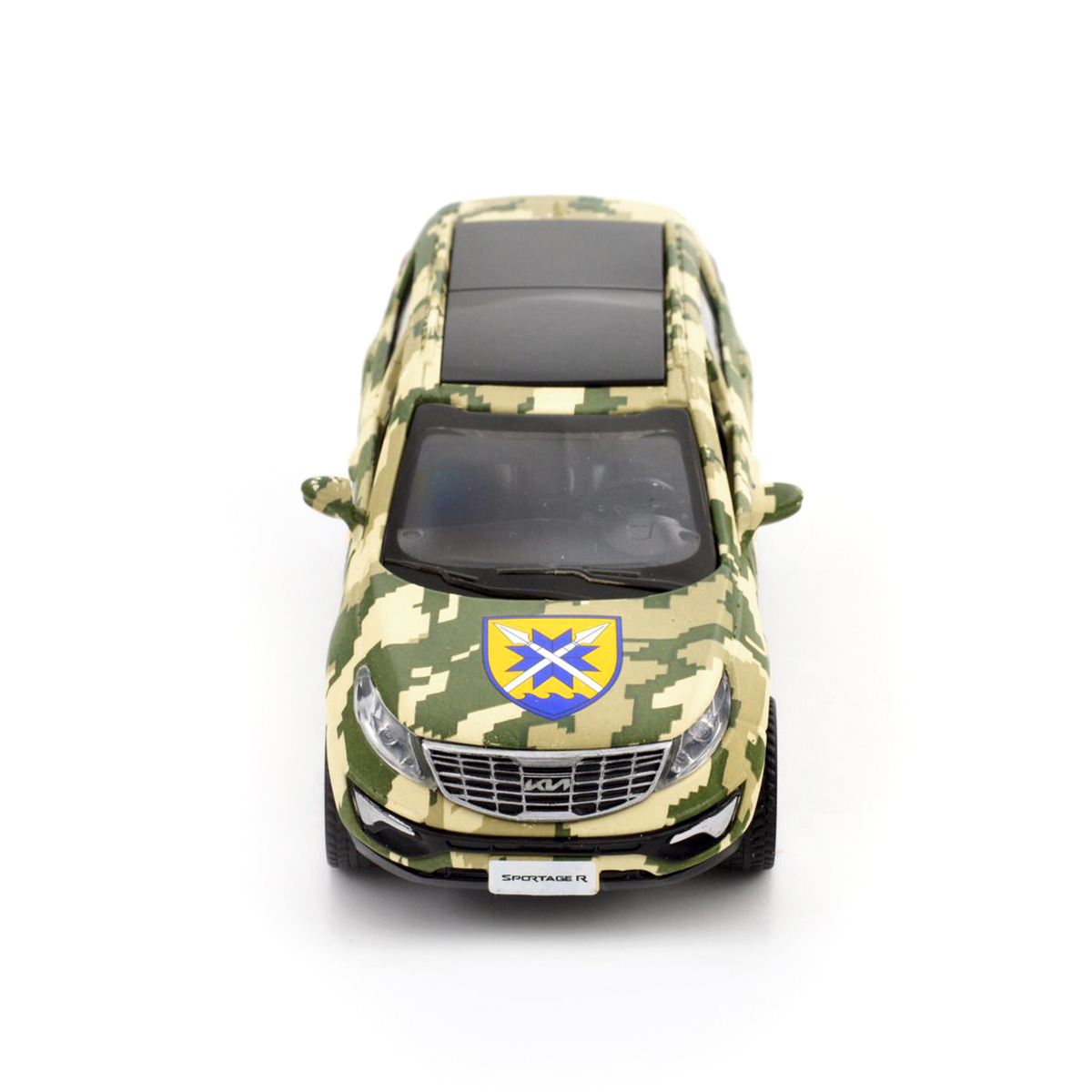 Автомодель Kia Sportage R 56 ОМПБр Шеврони Героїв металева 1:39 — превʼю 31