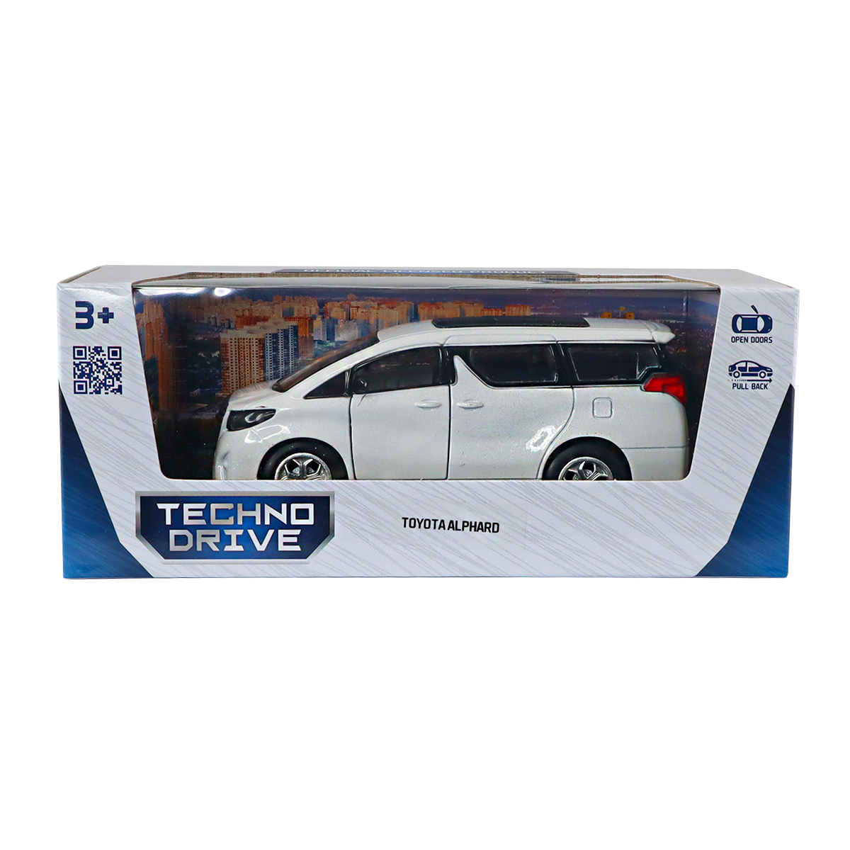 Автомодель Toyota Alphard Techno Drive 1:40 Біла металева — превʼю 20
