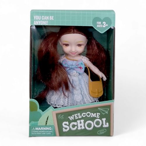 Лялька шарнірна Welcome School 15 см з аксесуарами MIC Різнобарвна