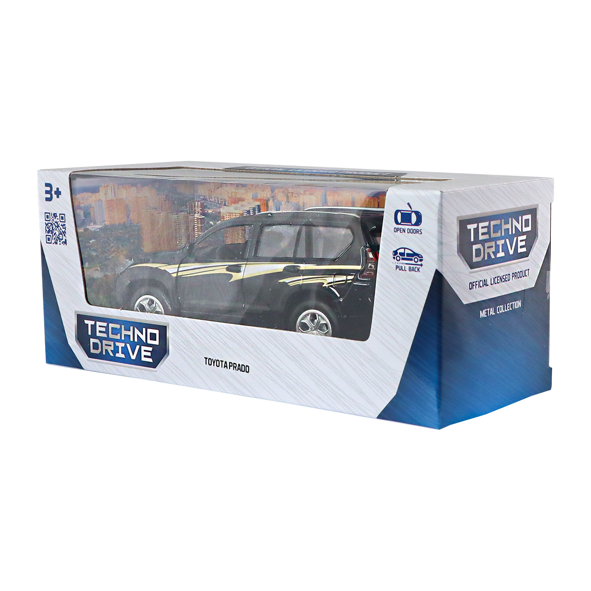 Автомодель Toyota Prado Techno Drive 1:40 металева Чорна — превʼю 19