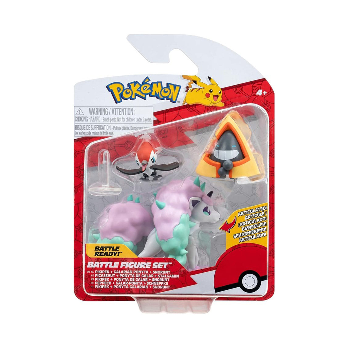 Набір ігрових фігурок Pokemon Снорант Пікіпек Поніта 3 шт — превʼю 3