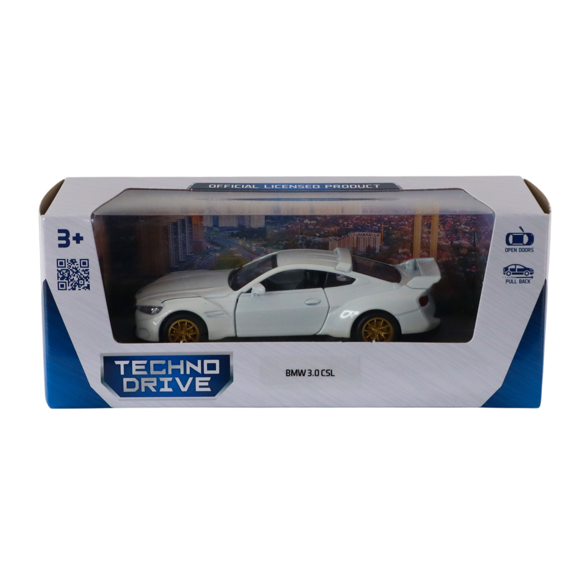 Автомодель Techno Drive BMW 3.0 CSL металева 1:42 Біла — превʼю 20