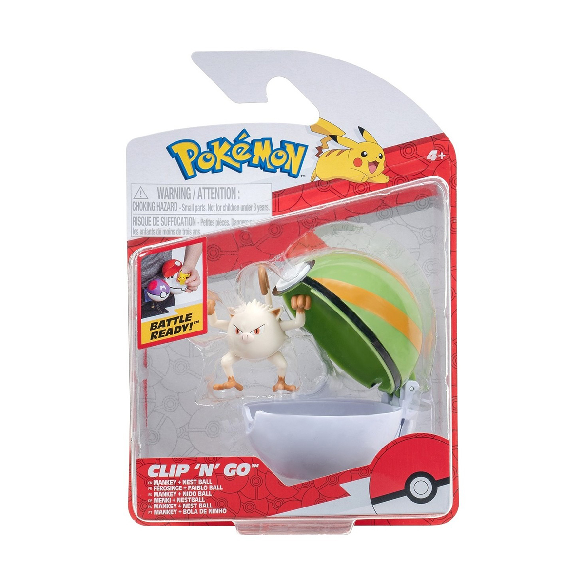 Ігровий набір Pokemon W14 Манкі з покеболом 5 см фігурка Jazwares Pokemon — превʼю 6