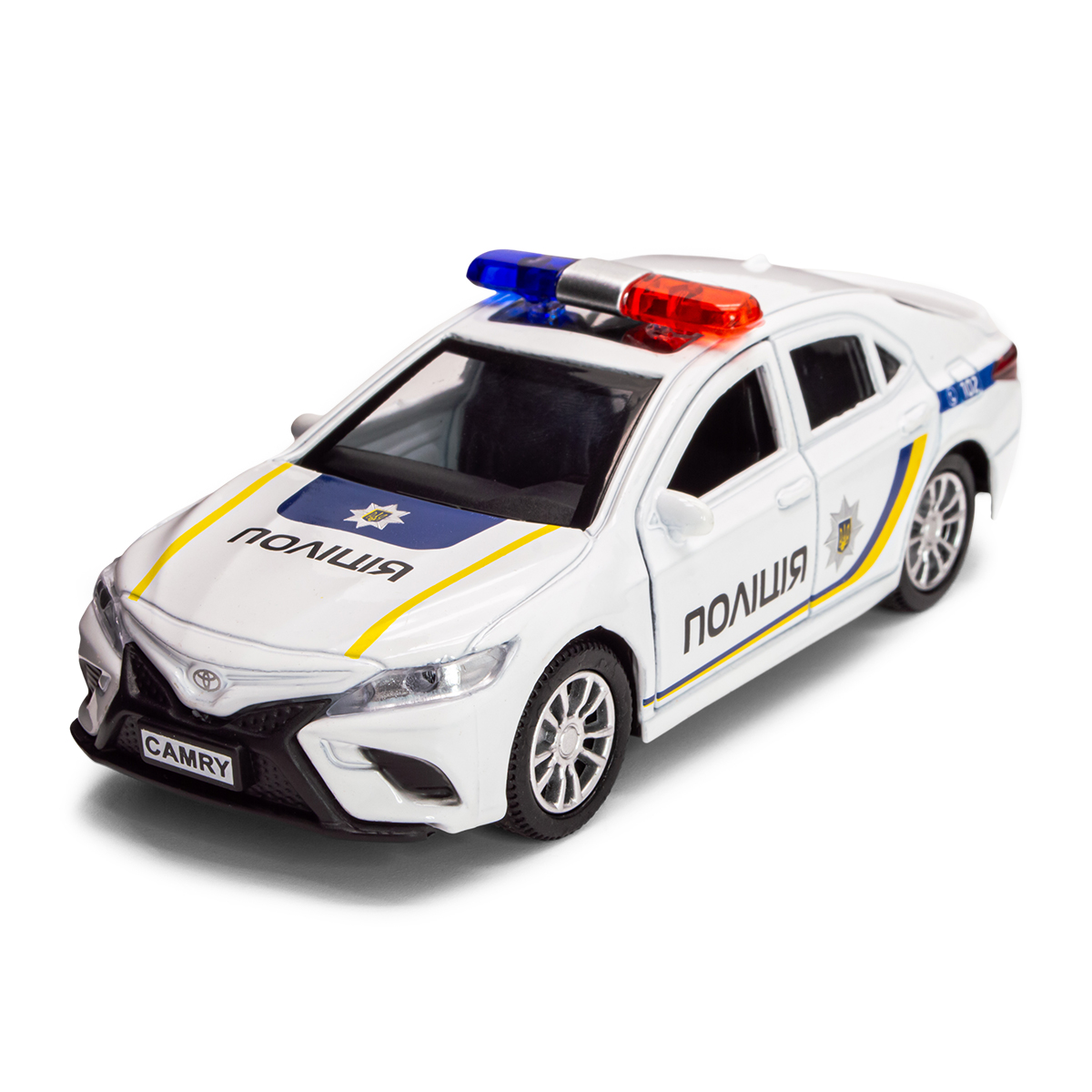 Автомодель Toyota Camry Поліція металева 11,8 см Біла — превʼю 16