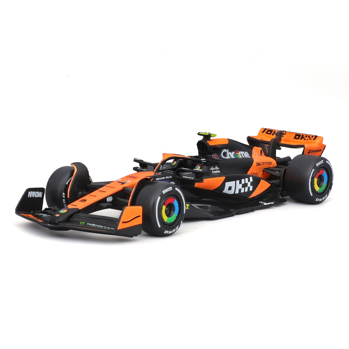 Автомодель Bburago McLaren F1 MCL38 2024 Чорно-помаранчева 1:43 — превʼю 19