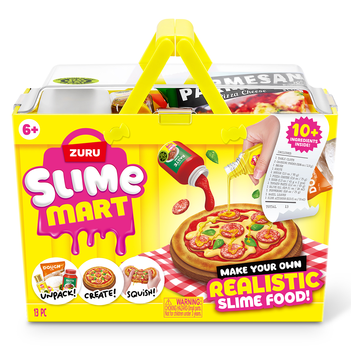 Ігровий набір зі слаймами Slime Mart Піца 13 предметів — превʼю 1