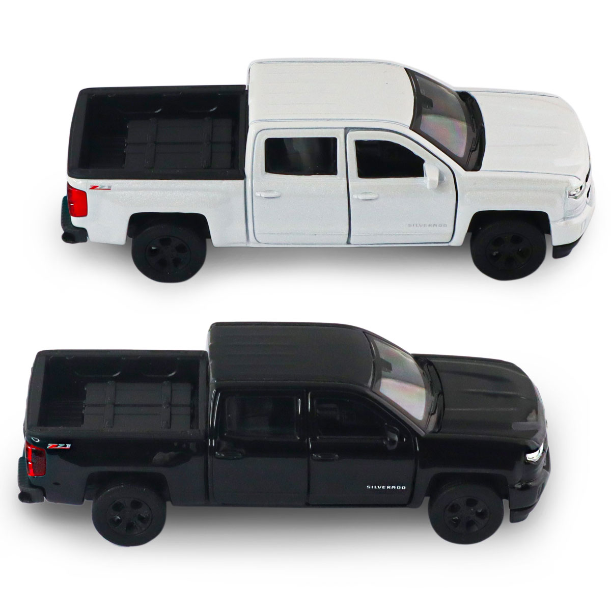 Автомодель Chevrolet Silverado 2017 Techno Drive 1:43 металева з pull-back механізмом Біла — превʼю 29