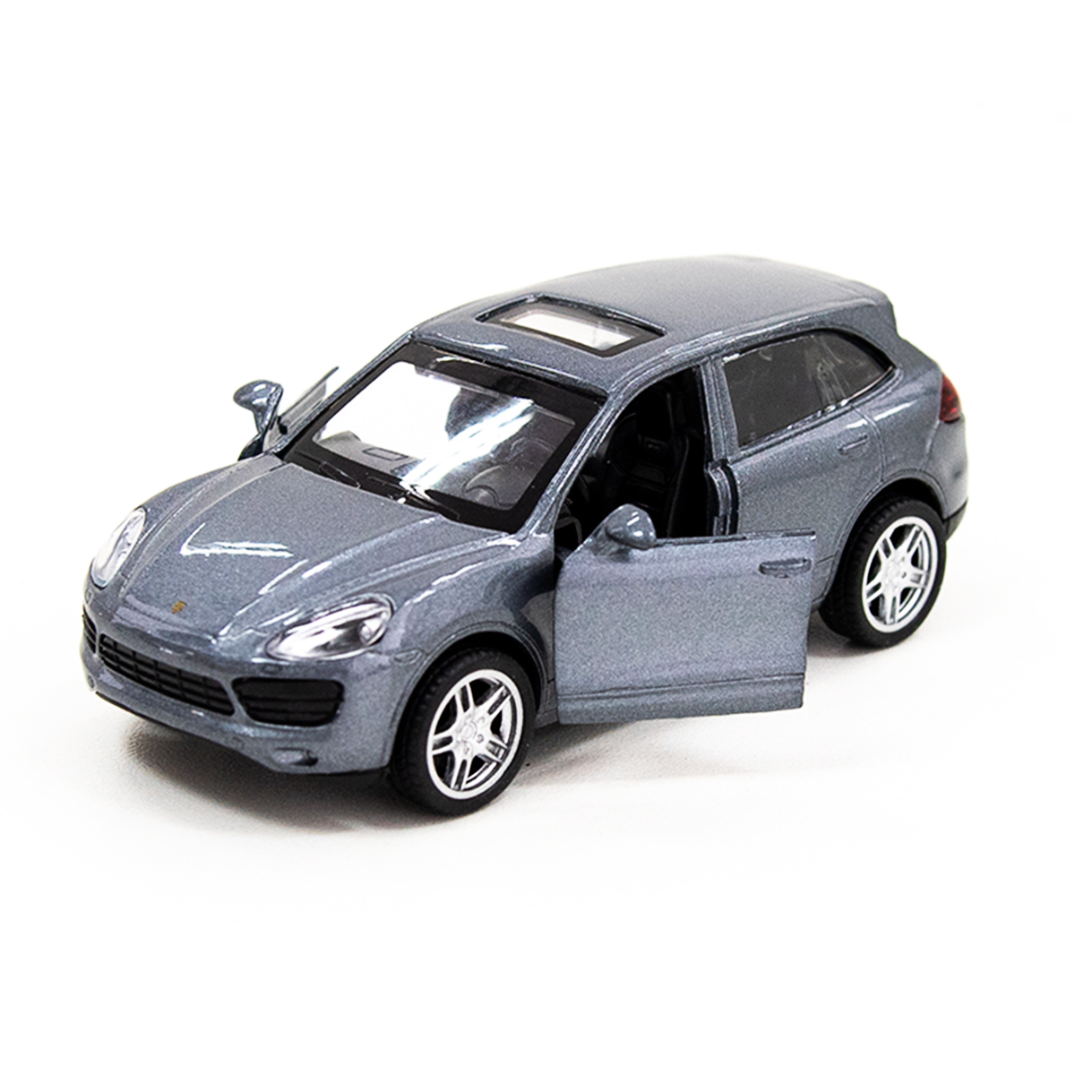Автомодель TechnoDrive Porsche Cayenne S срібляста металева 1:32 — превʼю 11