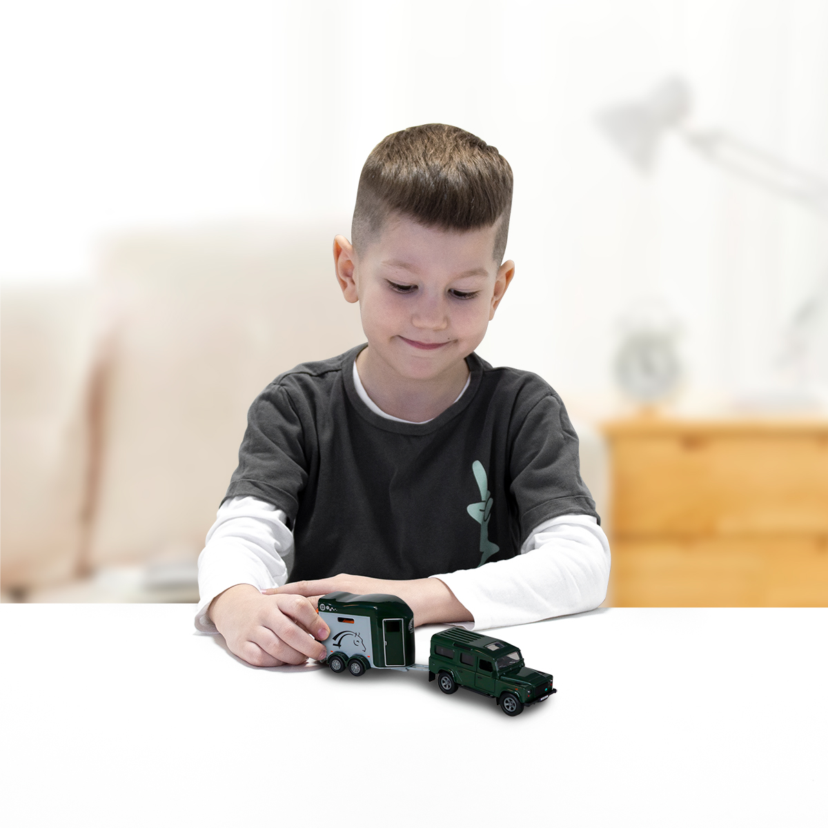 Ігровий набір Land Rover з причіпом та фігурками коней металевий 26 см — превʼю 18