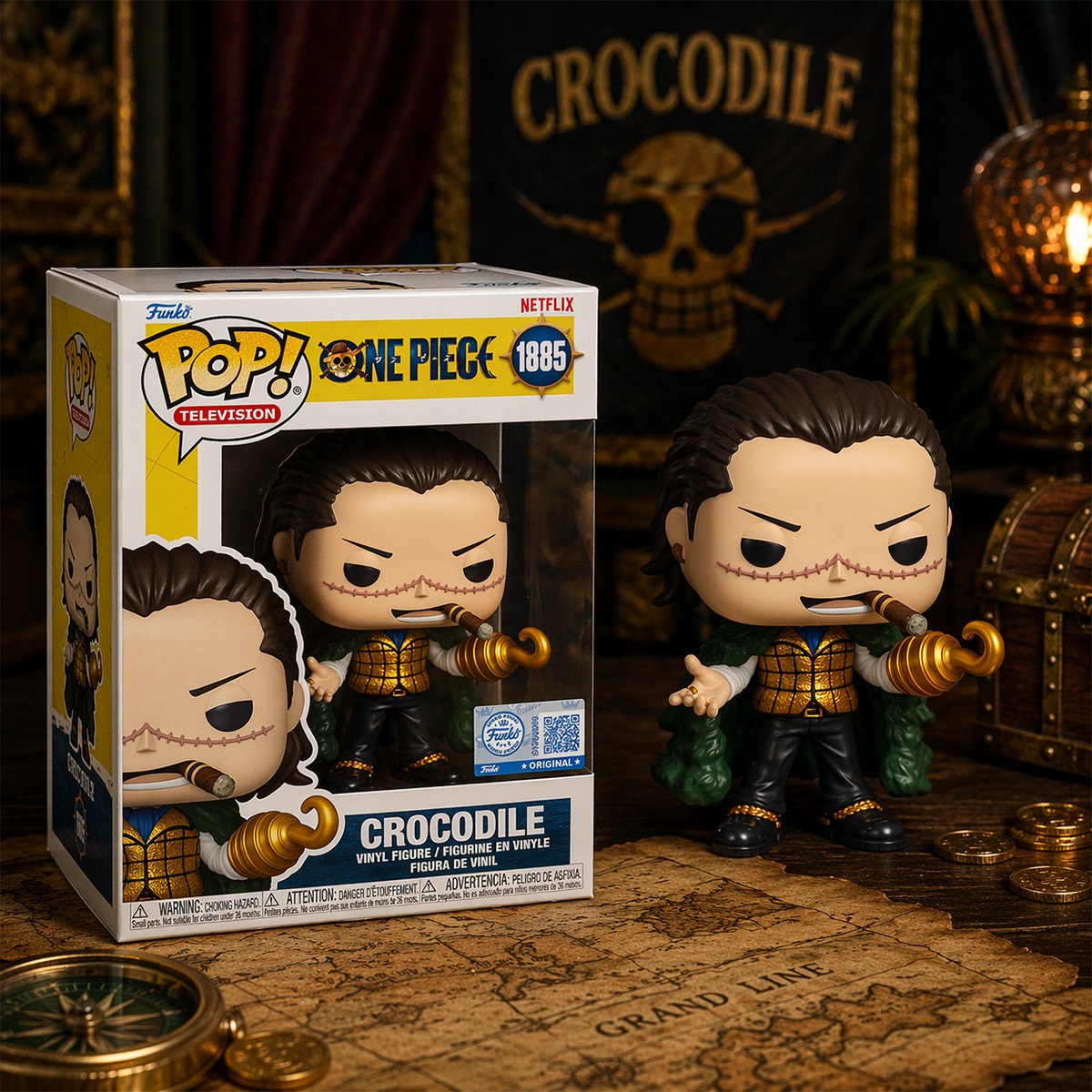 Колекційна ігрова фігурка Funko POP One Piece - Crocodile - Аніме Багатоколірна — превʼю 6
