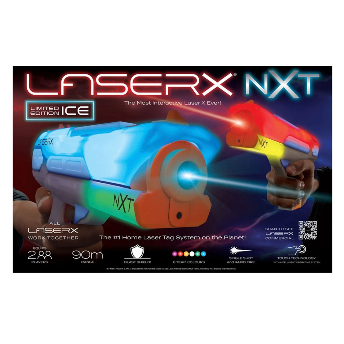 Ігровий набір для лазерних боїв Laser X NXT для двох гравців 30 см Black — превʼю 9
