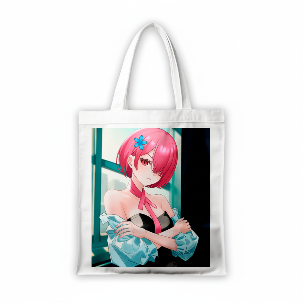 Сумка-шопер Життя в альтернативному світі з нуля (Re:Zero Kara Hajimeru Isekai Seikatsu) - Рам біла з льону (6721) — превʼю 4