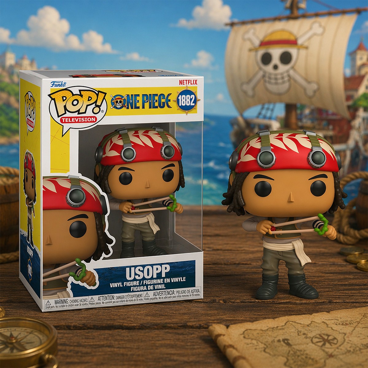 Колекційна фігурка Funko POP One Piece Ван Піс - Усопп Usopp аніме герої — превʼю 6