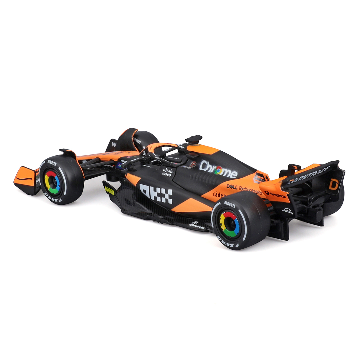 Автомодель Bburago McLaren F1 MCL38 2024 Чорно-помаранчева 1:43 — превʼю 15