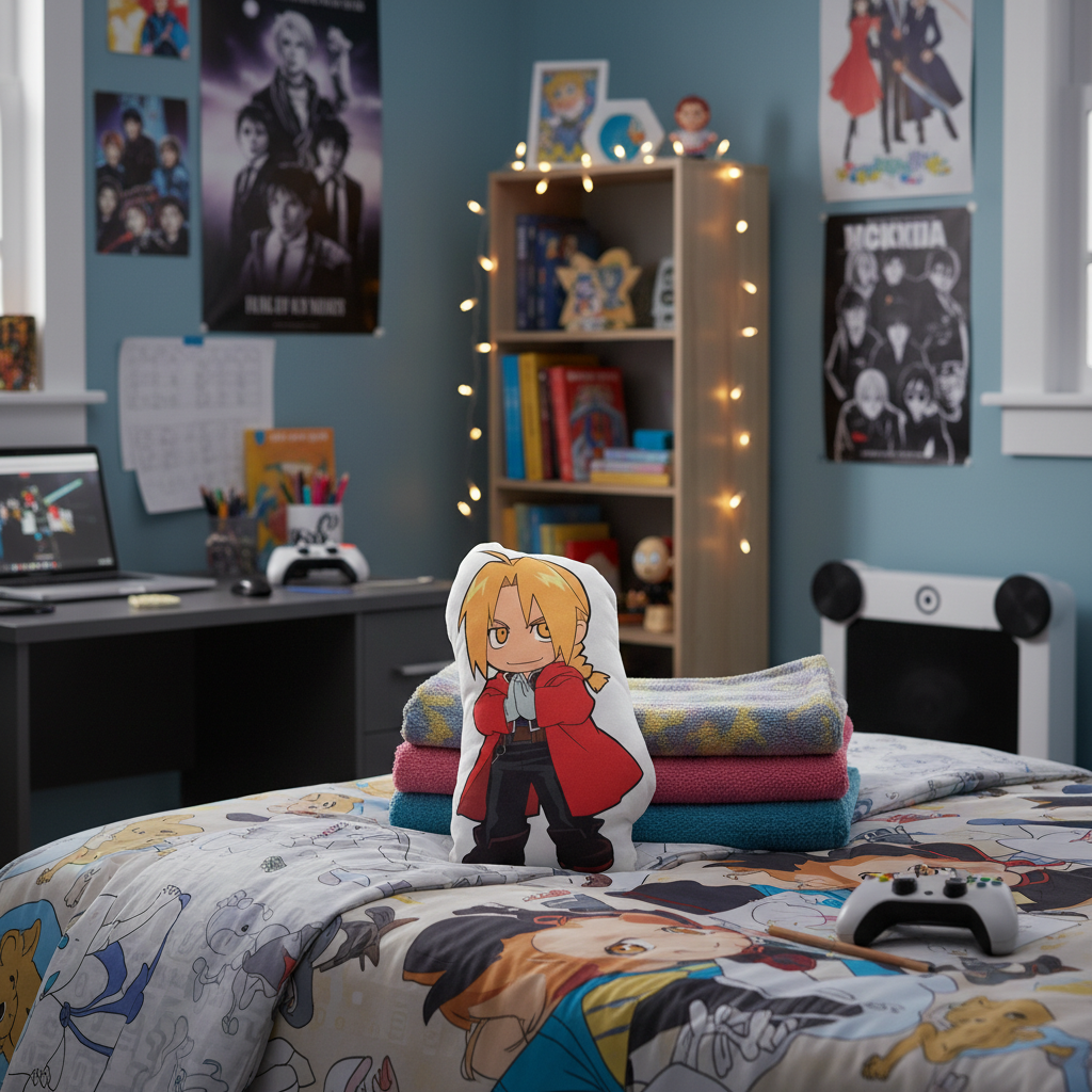 Фігурна подушка Едвард Елрік Edward Elric Сталевий алхімік Fullmetal Alchemist 30x40 см — превʼю 4