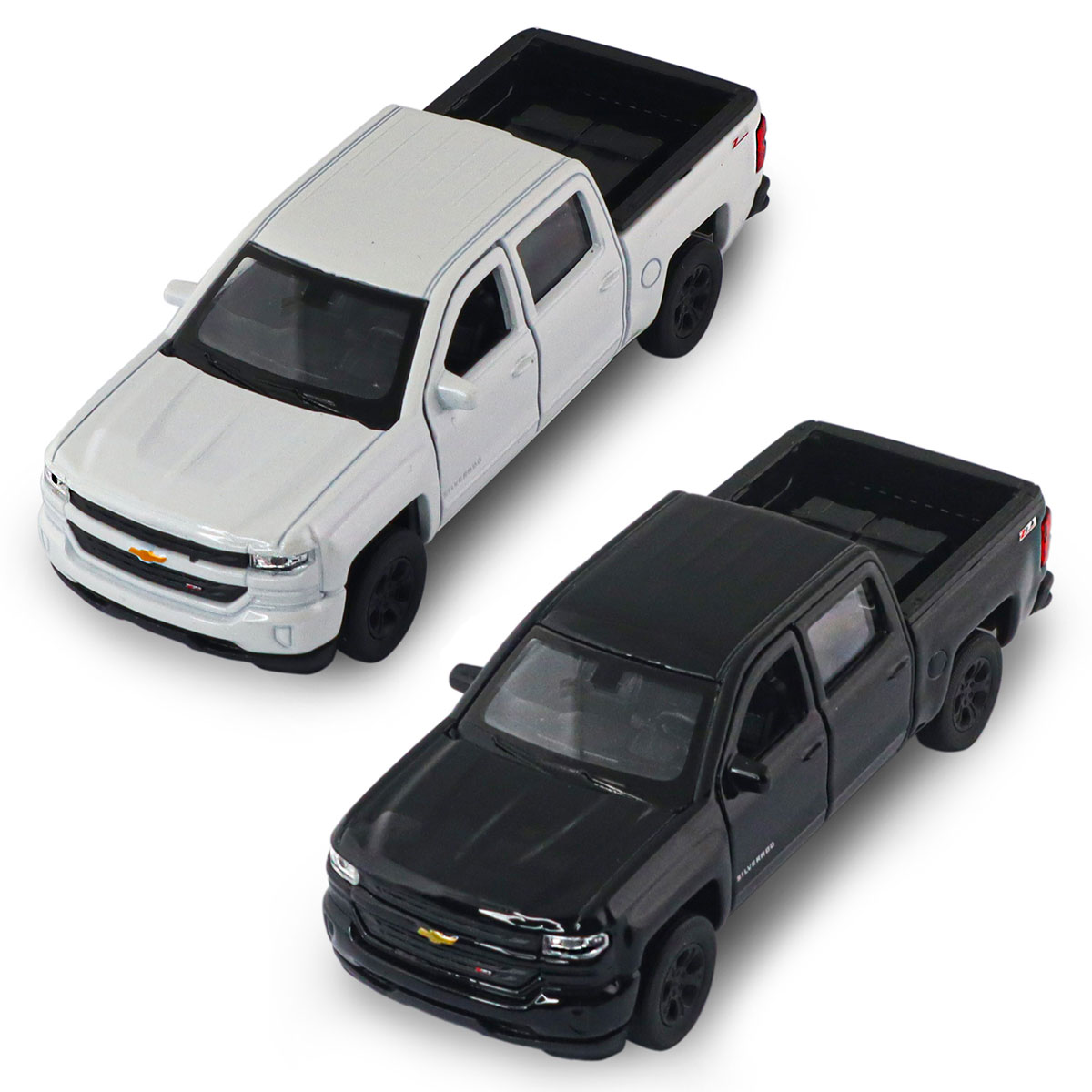 Автомодель Chevrolet Silverado 2017 Techno Drive 1:43 металева з pull-back механізмом Біла — превʼю 18