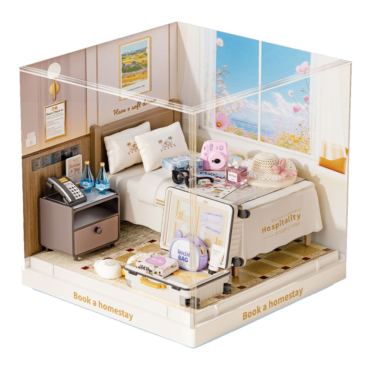 Конструктор-румбокс Mini House Інтер'єр Міні Готельний номер 11x11x11,6 см — превʼю 2