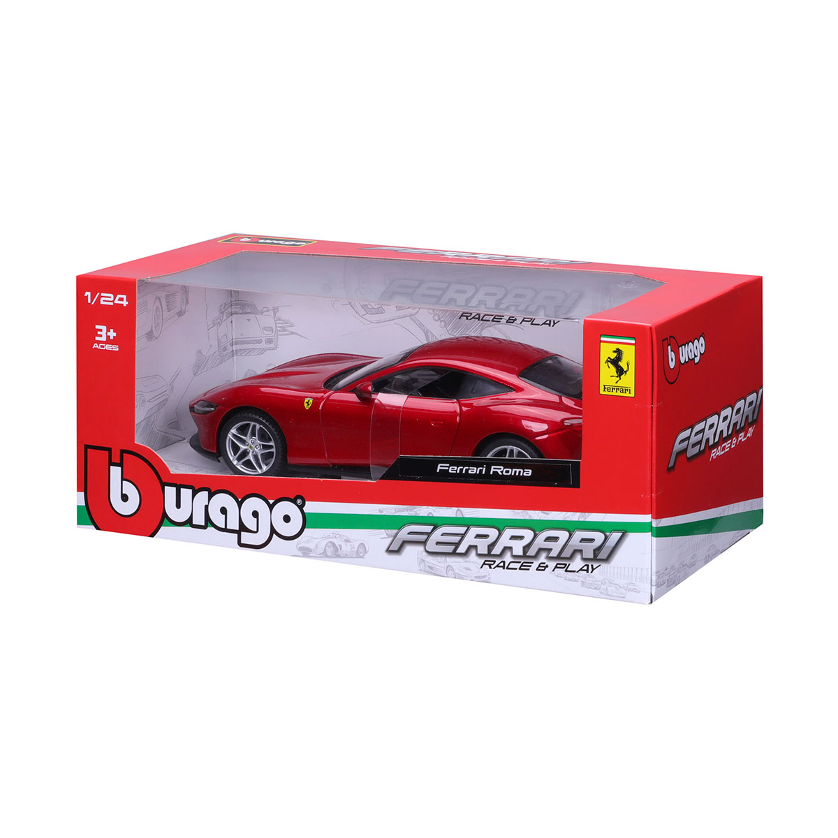 Колекційна модель Ferrari Roma Bburago 1:24 металева — превʼю 13