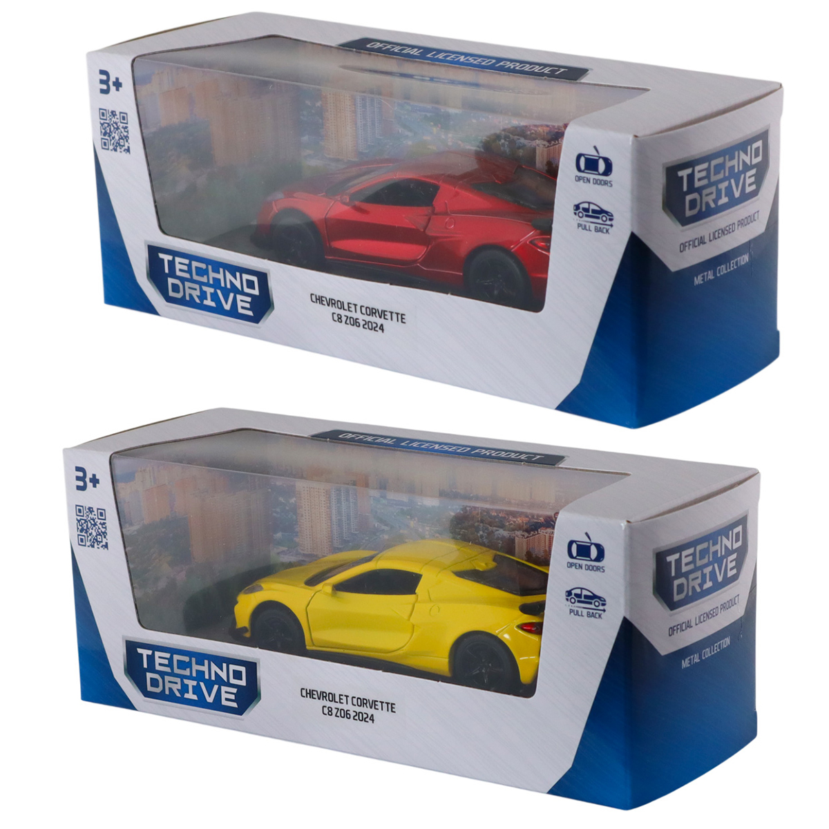 Автомодель Chevrolet Corvette C8 Z06 2024 Techno Drive 1:40 металева — превʼю 21