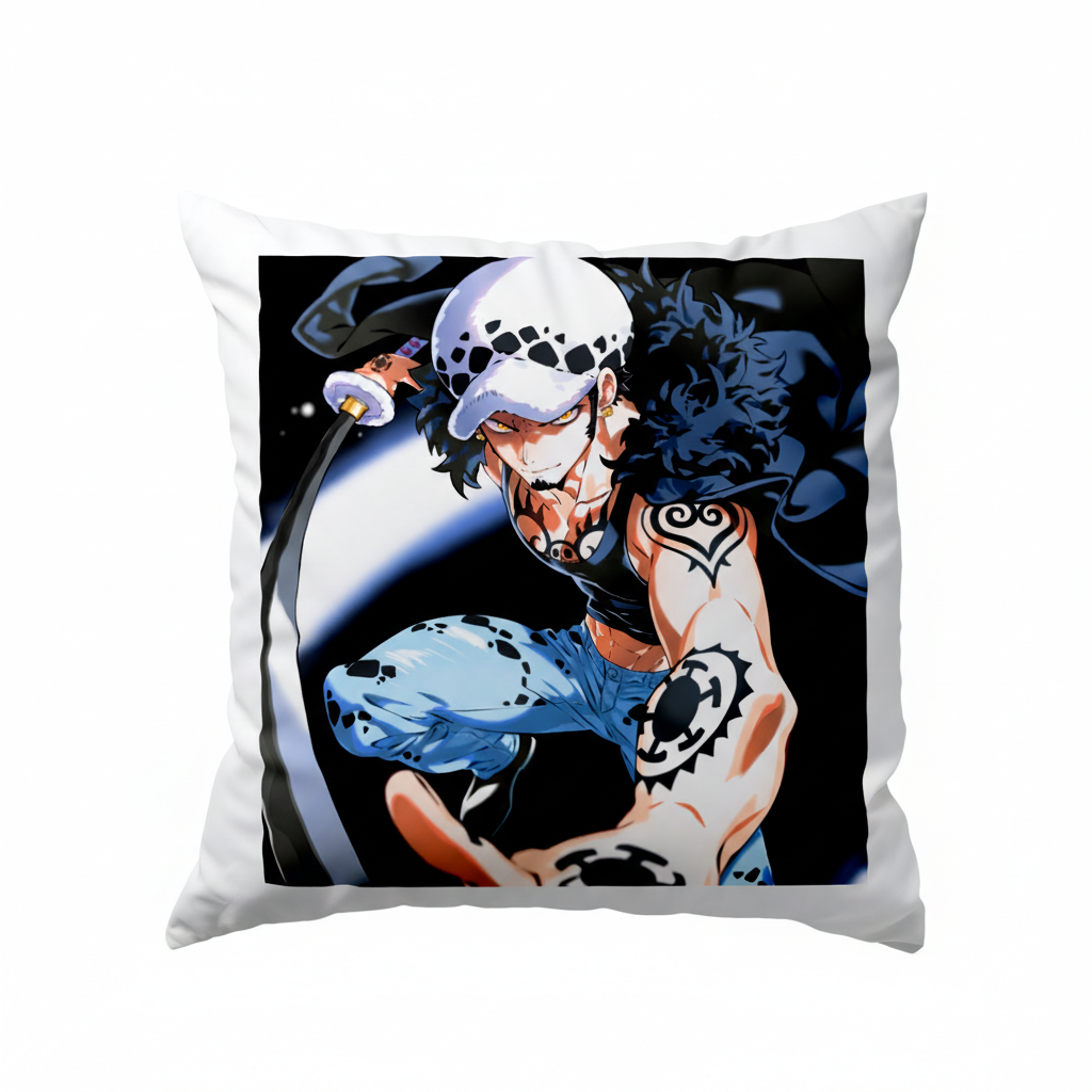 Подушка Трафальгар Ло Trafalgar Law Ван Піс One Piece 35x35 см — превʼю 2