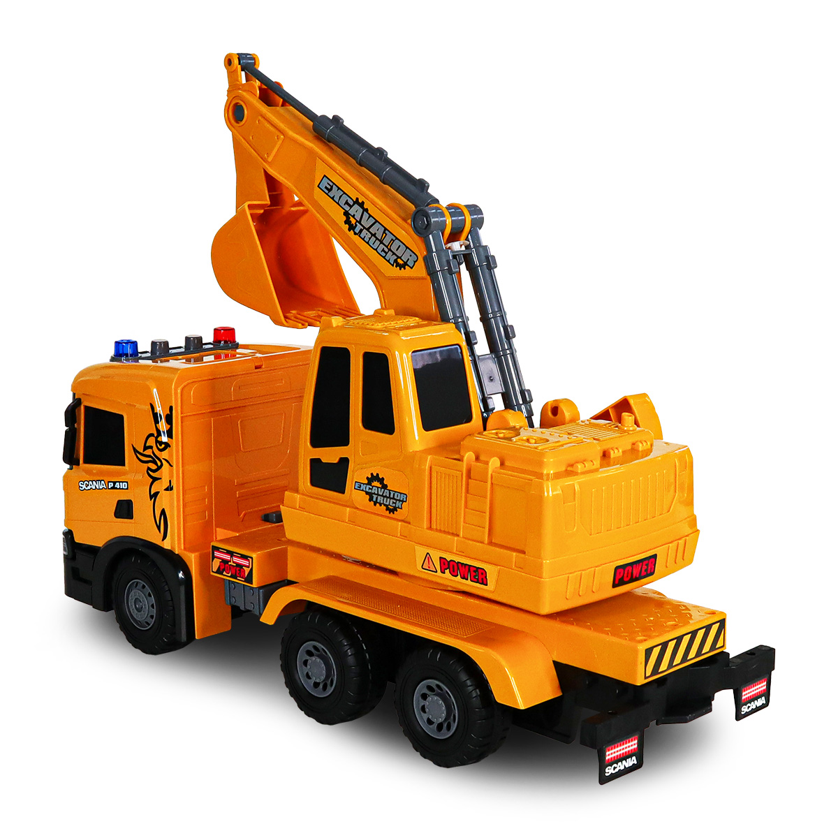 Екскаватор Scania TechnoDrive Super Big Truck 55 см зі світлом та звуком — превʼю 23