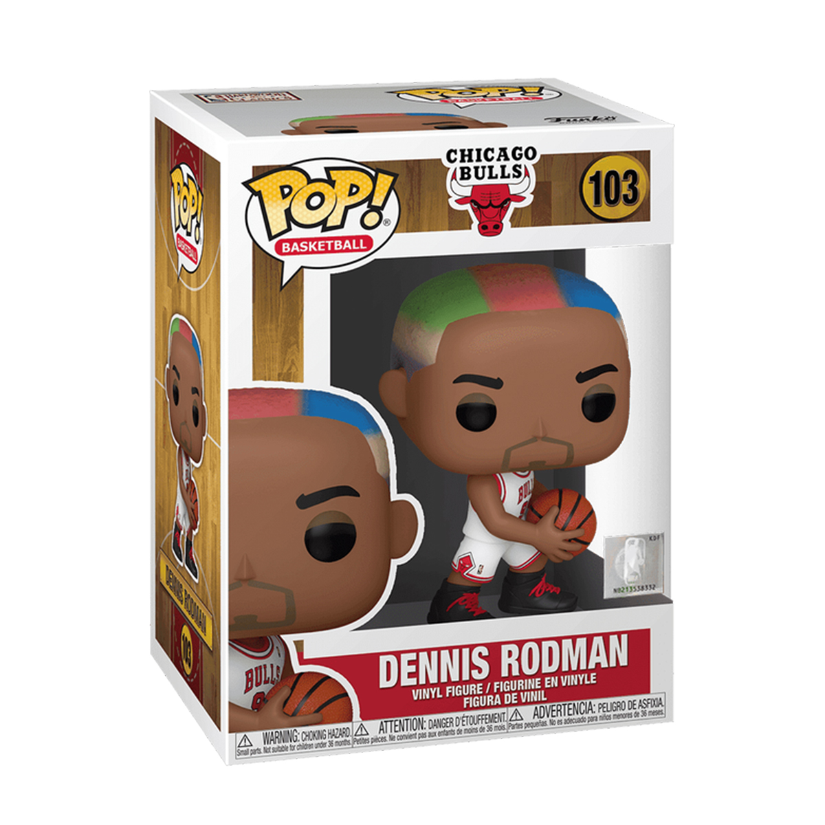 Колекційна фігурка NBA Dennis Rodman - Chicago Bulls Funko POP Різнокольорова — превʼю 6