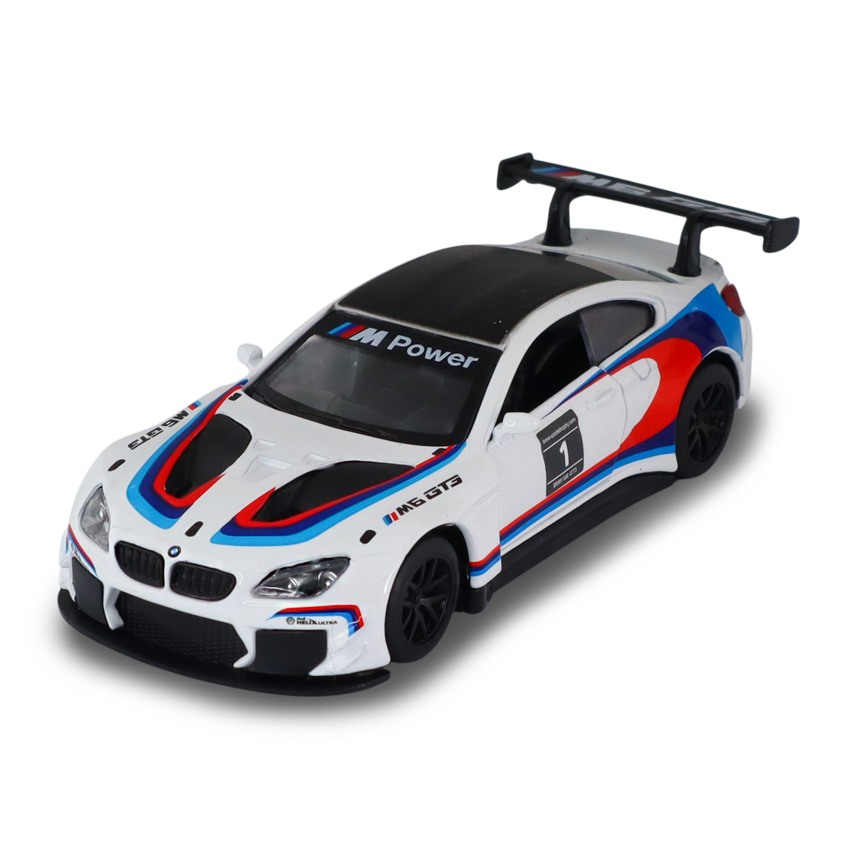 Автомодель BMW M6 GT3 Techno Drive металева 1:44 Біла — превʼю 16