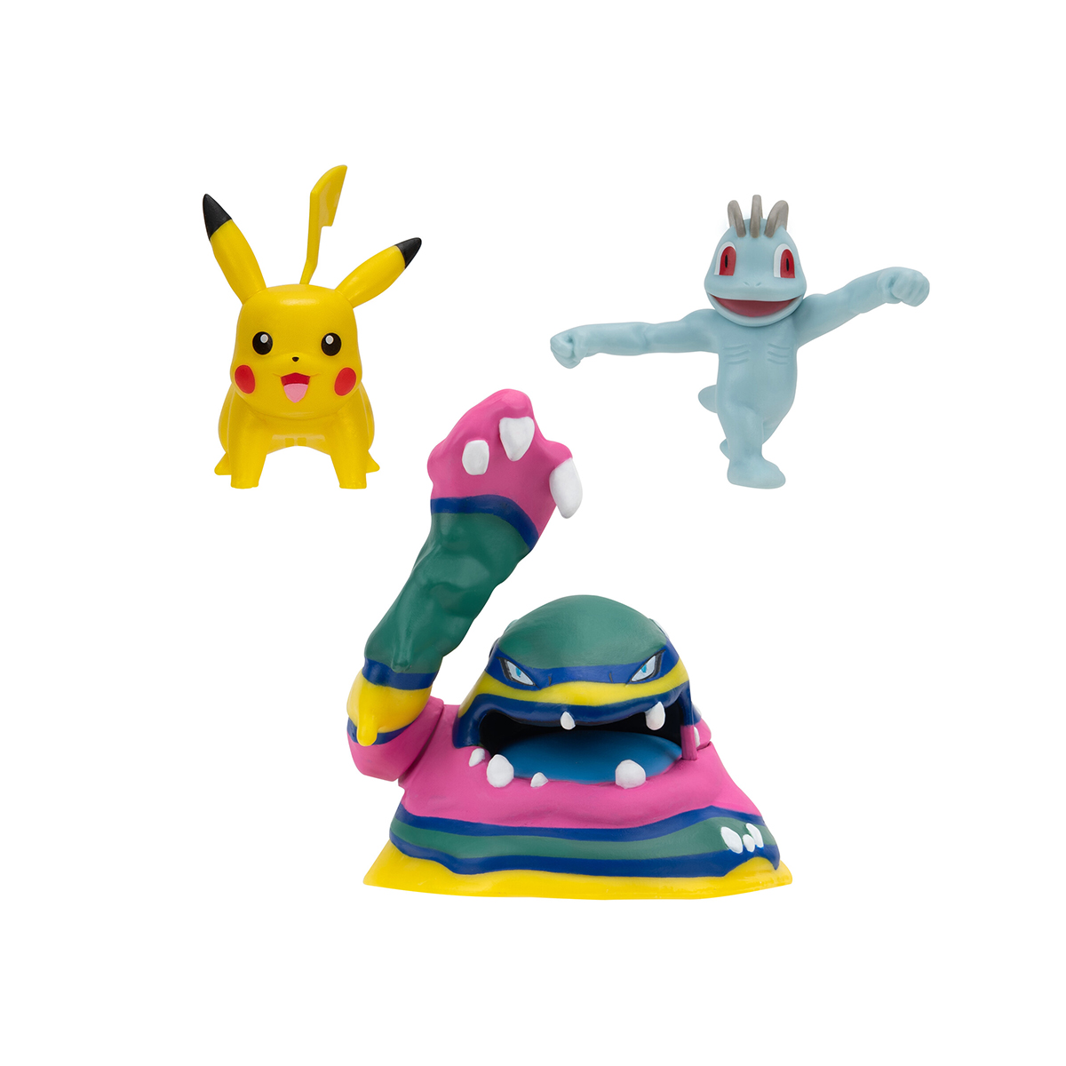 Набір ігрових фігурок Pokemon W19 - Мачоп Пікачу Алола Мак 3 шт — превʼю 6