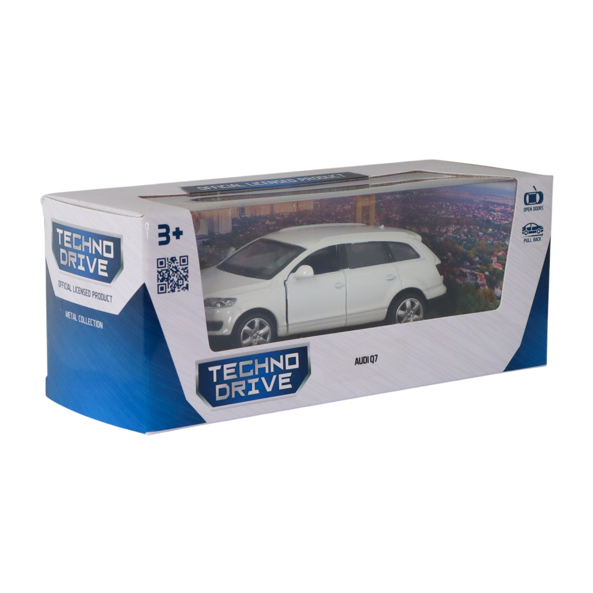Автомодель Audi Q7 металева 1:43 Techno Drive Біла — превʼю 21