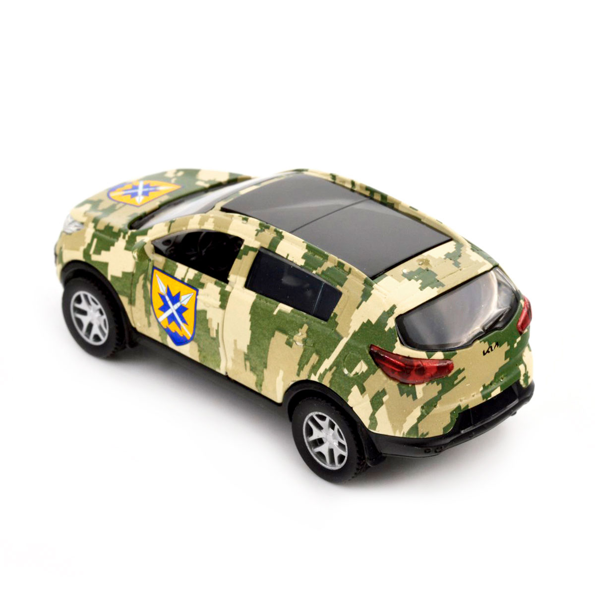 Автомодель Kia Sportage R 56 ОМПБр Шеврони Героїв металева 1:39 — превʼю 26