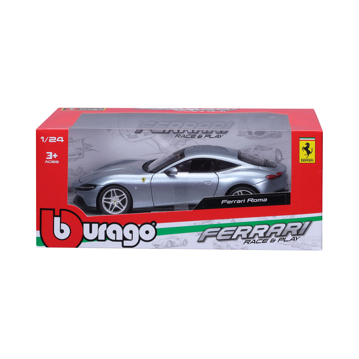 Колекційна модель Ferrari Roma Bburago 1:24 металева — превʼю 18