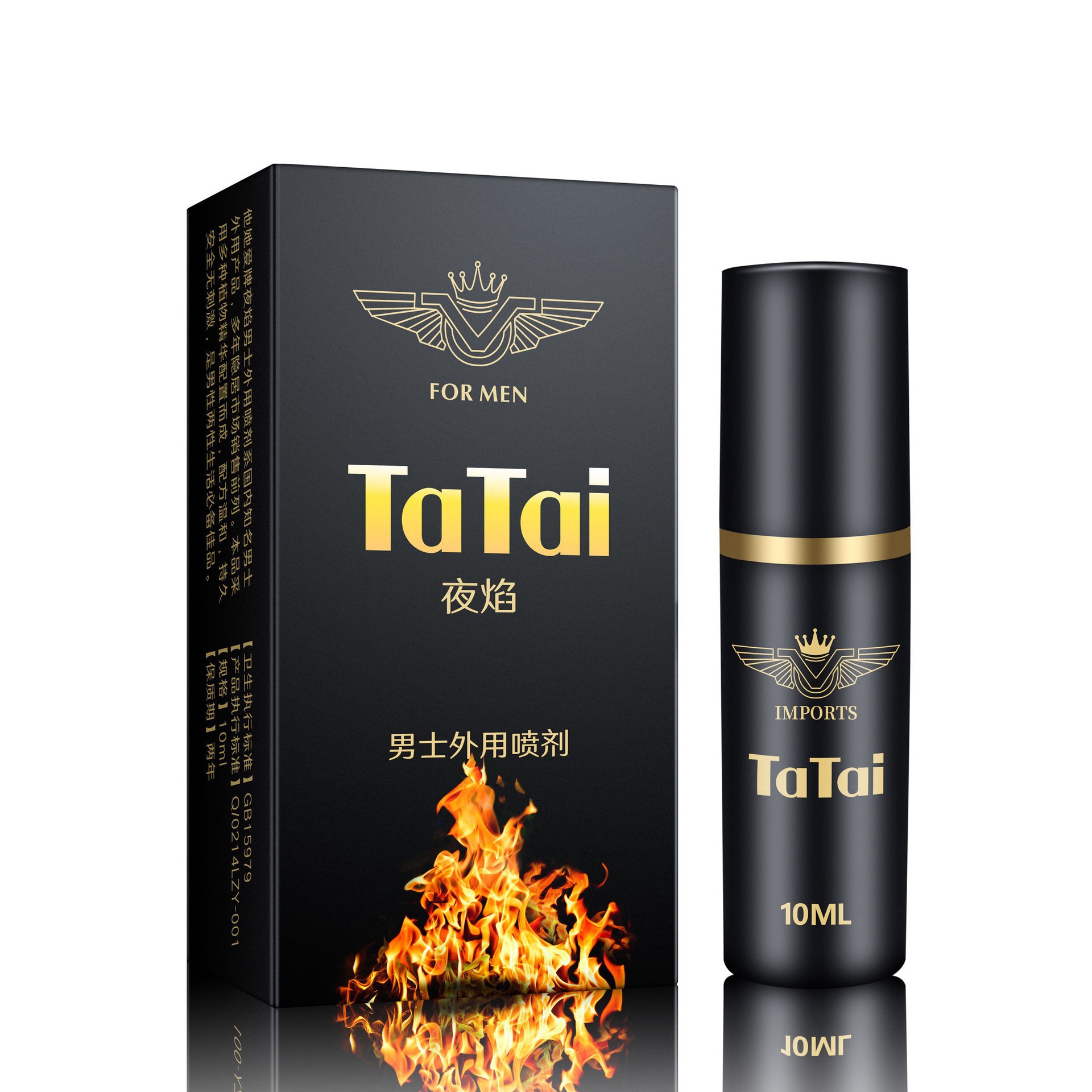 Пролонгатор-спрей TaTai Night Flame для контролю еякуляції 10 мл на водній основі