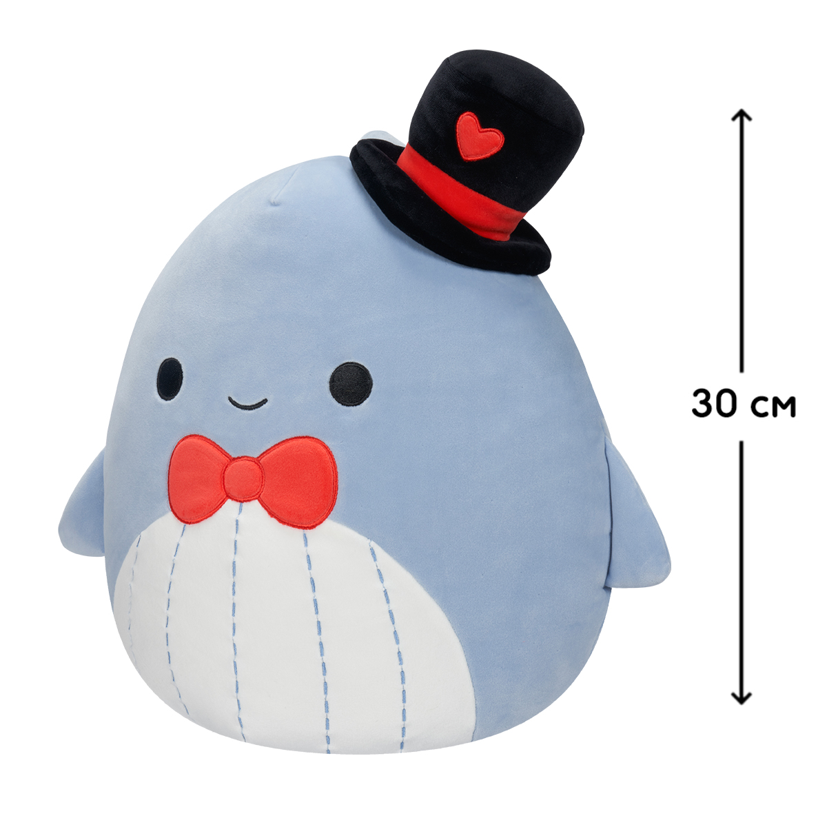 М'яка іграшка Squishmallows – Синій кит Самір (Samir) – 30 cm — превʼю 6