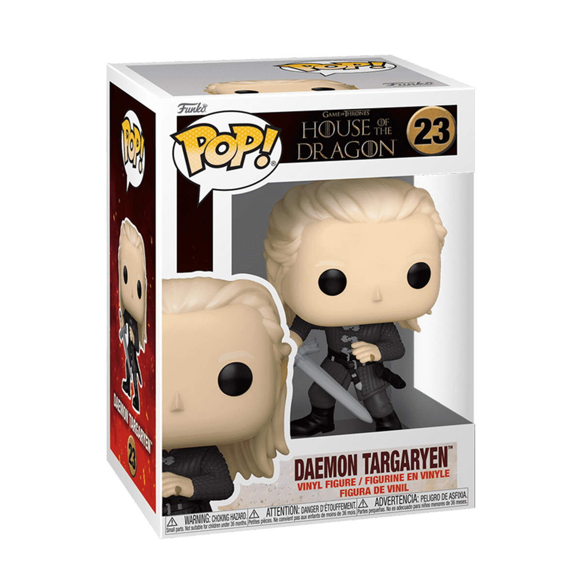Колекційна ігрова фігурка Funko POP - Дім Дракона - Деймон Тарґарієн з мечем — превʼю 4