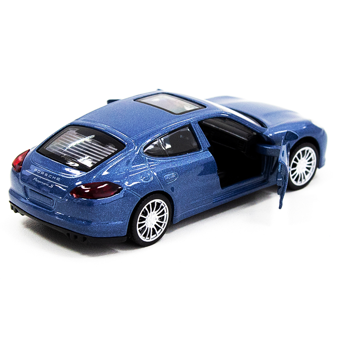 Автомодель TechnoDrive Porsche Panamera S металева з функцією pull-back Синя — превʼю 12